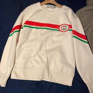 Mens Medium crème Gucci crew neck